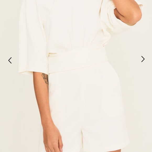 Ba&sh Playsuit / Romper in White, Size Small, NWT - Flawless French Style - Picture 10 of 10